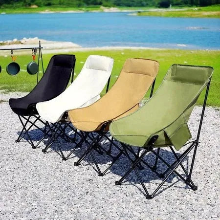 Portable high-back chair, lightweight moon chair, inexpensive folding chair, camping chair, fishing chair, outdoor chair