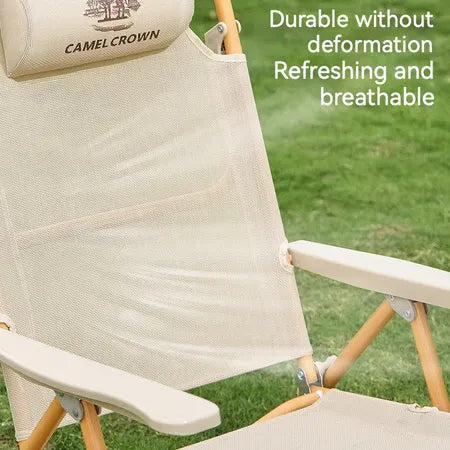 Outdoor Folding Beach Awning Camping Fishing Recliner Nap Chair