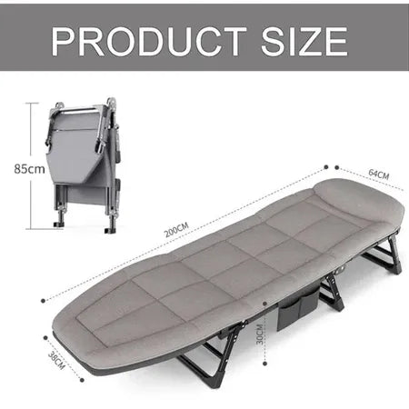 Lazy Chair 200cm Comfortable Bed Foldable Office Home Camping Outdoor Folding Recliner Flexible Adjustment
