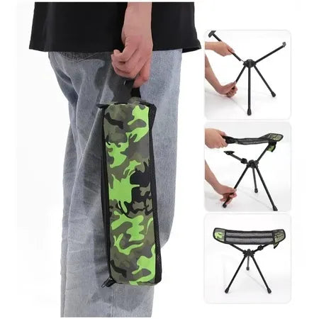 Folding Chair, Footstool, Portable Recliner, Lazy Foot Drag, Telescopic Extension, Leg Stool, Moon Chair Upgrade Kit, Picnic, Fishing, Beach, Camping Occasions (Black)