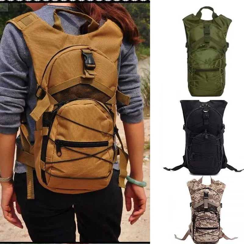 Outdoor moisturizing backpack, backpack, camping and hiking waterproof bag (brown)