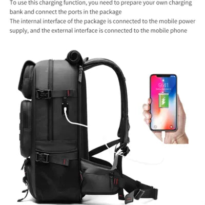 Travel Backpack Men 17.3inch Laptop Bag Large Capacity Waterproof Duffel Bag Outdoor Tactical Backpack Mountaineering Bag Handbag College Student Schoolbag
