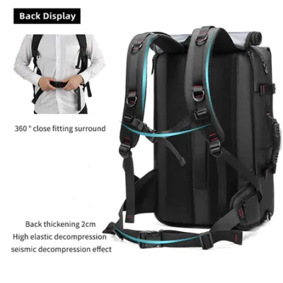 Travel Backpack Men 17.3inch Laptop Bag Large Capacity Waterproof Duffel Bag Outdoor Tactical Backpack Mountaineering Bag Handbag College Student Schoolbag