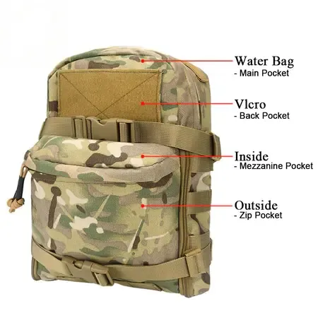 Outdoor tactical mini water bag lightweight vest backpack accessories water bag backpack