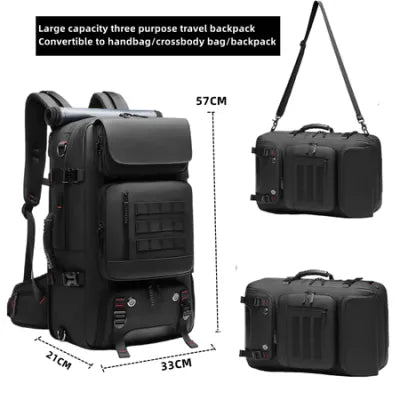 Travel Backpack Men 17.3inch Laptop Bag Large Capacity Waterproof Duffel Bag Outdoor Tactical Backpack Mountaineering Bag Handbag College Student Schoolbag