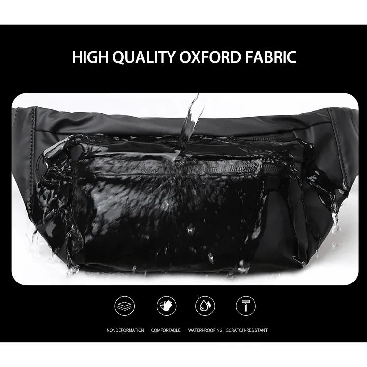 Men Waist Pouch Chest Pack Water-resistant Outdoor Sports Crossbody Casual Travel Male Shoulder Sling Bag