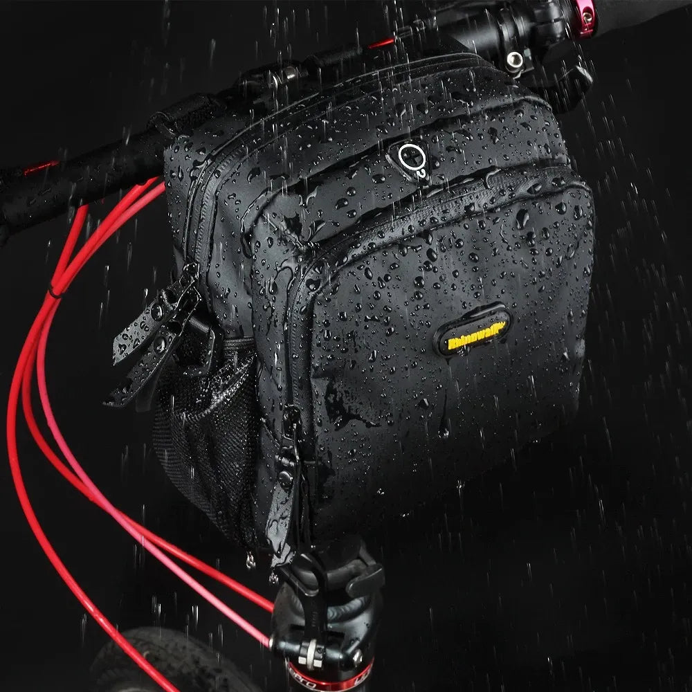T92 Bicycle fully waterproof 3L capacity front hanging storage bag with 3CM nylon shoulder strap