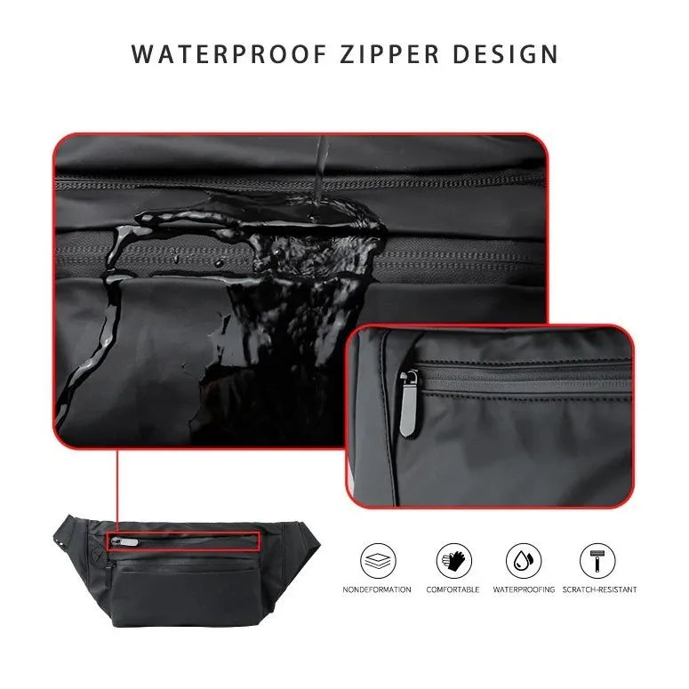 Men Waist Pouch Chest Pack Water-resistant Outdoor Sports Crossbody Casual Travel Male Shoulder Sling Bag