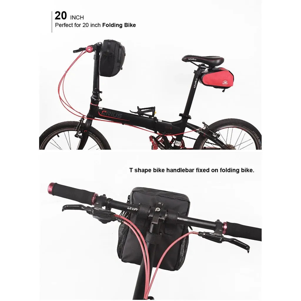 T92 Bicycle fully waterproof 3L capacity front hanging storage bag with 3CM nylon shoulder strap