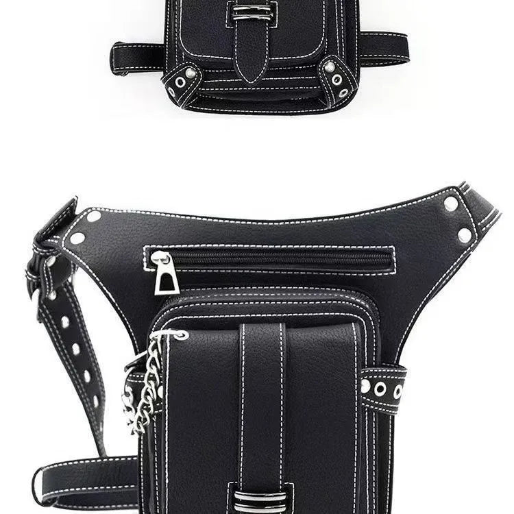 Motorcycle retro waist bag men and women outdoor single shoulder machine