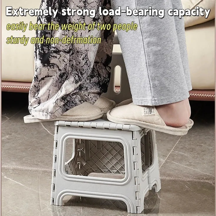 Portable Stool With backrest Folding Chair Camping Seat Outdoor Folding Stool Thickened Plastic Foldable Chair