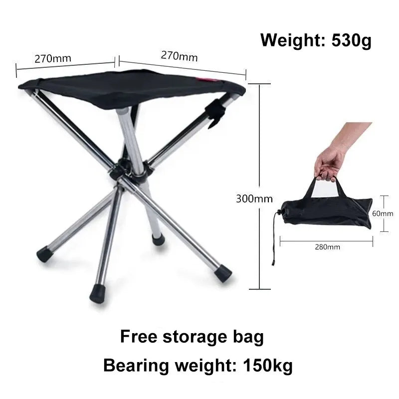 Outdoor Mini Chair Telescopic Portable Camping Fishing Chair
